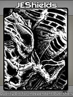 Cranial Domed Alien in Biological Chamber by Jeshields