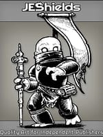 Short Warrior with Banner and War Hammer by Jeshields