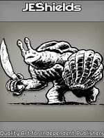 Humanoid Snail with Sword and Shell Shield by Jeshields