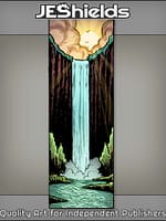 Simple Waterfall Over Cliffs Under Clouds by Jeshields and Ben Soto