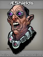 Bald Angry Man with Goggle Eyes by Jeshields and Ben Soto