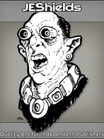 Bald Angry Man with Goggle Eyes by Jeshields