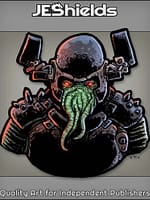Galactic Cthulhu Alien in Helmet and Armor by Jeshields and Ben Soto