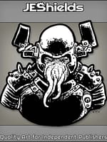 Galactic Cthulhu Alien in Helmet and Armor by Jeshields