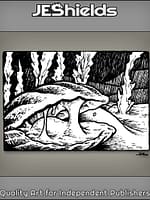 Large Scallop Oyster in Ocean Water by Jeshields