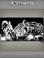 Viking Warrior Surprises Kobold in Dark Dungeon by Jeshields