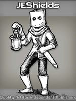Adventurer with Paper Helmet and Lantern by Jeshields