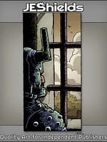 Exiled Knight in Tower Looks at Land by Jeshields and Ben Soto