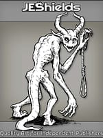 Thin Horned Monster with Tail and Noose by Jeshields