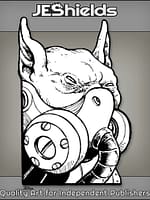 Feline Portrait with Breather Mask and Tube by Jeshields