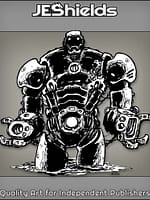 Rough Android Robot with Cords and Circle Belt by Jeshields