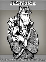 Equine Horse Archaeologist Adventurer with Scrolls by Jeshields