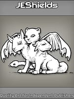 Baby Chimera on All Fours by Jeshields