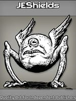 One-Sided Shape Monster with Wings by Jeshields