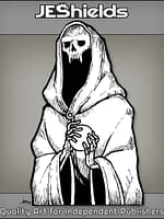 Robed Skeleton with Fangs and Orb by Jeshields