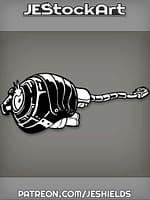 Black Bionic Eye With Telephone Jack Cord by Jeshields