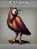 Clockwork Time Owl with Gem Necklace by Jeshields and Juan Gutierrez