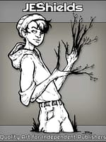 Hooded Teen with Tree Plant Power by Jeshields