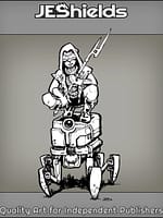 Boy with Spear on Robot Sentry by Jeshields