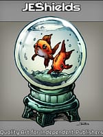 Two Goldfish in Fancy Snowglobe Bowl by Jeshields and JuanGutierrez