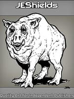 Boar Creature with Eye Teeth by Jeshields