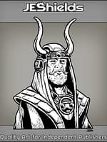 Viking Horned Elder with Medallion by Jeshields