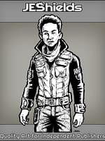Teen with Afro in Rugged Vest by Jeshields
