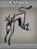 Leaping Horned Beast with Dark Paws by Jeshields and Juan Gutierrez