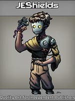 Symbiote Android Boy with Alien Pet by Jeshields and Juan Gutierrez