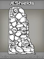 Stone Wall Beset with Eyes by Jeshields