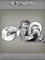 Transparent Eel Attacking a Dwarf by Jeshields
