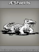 Vicious Lizard with Horned Armor by Jeshields