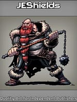 Big Bald Bearded Viking with Flail Mace by Jeshields and Juan Gutierrez
