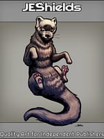 Ferret Weasel Mongoose with Curled Paws by Jeshields and Juan Gutierrez