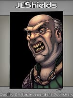Angry Balding Man with Buckled Collar by Jeshields and Juan Gutierrez