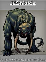 Armless Bipedal Beast with Tusks by Jeshields and Juan Gutierrez