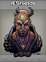 Demon with Three Horns Wearing Runes by Jeshields and Juan Gutierrez