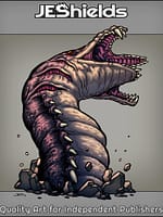 Enormous Snake Creature with Split Mouth by Jeshields and Juan Gutierrez