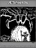 Giant Spider over Wizard in Tunnel by Jeshields