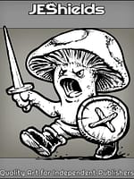 Mushroom Fighter with Button Shield by Jeshields