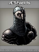 Secretive Paladin Warrior Chainmail Helmet by Jeshields and Juan Gutierrez