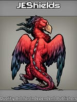 Spiked Dragon Bird with Horns by Jeshields and Juan Gutierrez