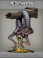 Vomiting Alien Hanging Over a Branch by Jeshields and Juan Gutierrez