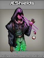 Digital Laser Eyes Slicing Apple by Jeshields and Juan Gutierrez