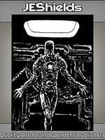 Android with Glass Dome Under Light Fixture by Jeshields