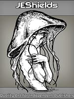 Jellyfish Mermaid in Water by Jeshields