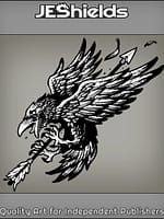 Raven Crow Shot by Arrow by Jeshields