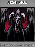 Winged Skull Death Angel with Horns by Jeshields and Juan Manuel