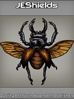 Stag Beetle with Open Wings by Jeshields and Juan Gutierrez