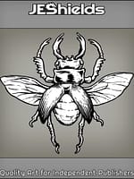 Stag Beetle with Open Wings by Jeshields